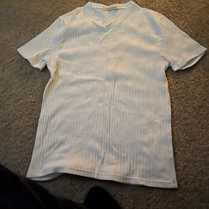 White RW&Co ribbed white shirt